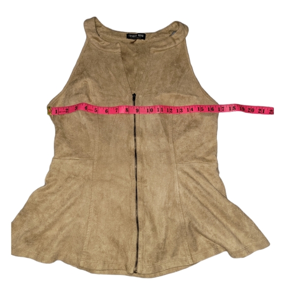 Fashion Nova Tan Peplum Top - Picture 9 of 9